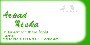 arpad miska business card